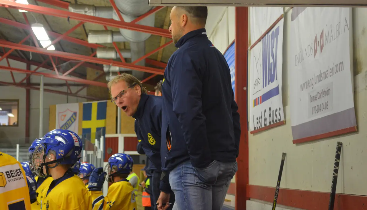 Anders Eriksson (vänster) var på det stora hela nöjd med Dalarnas insats. FOTO: Per Lindgren.
