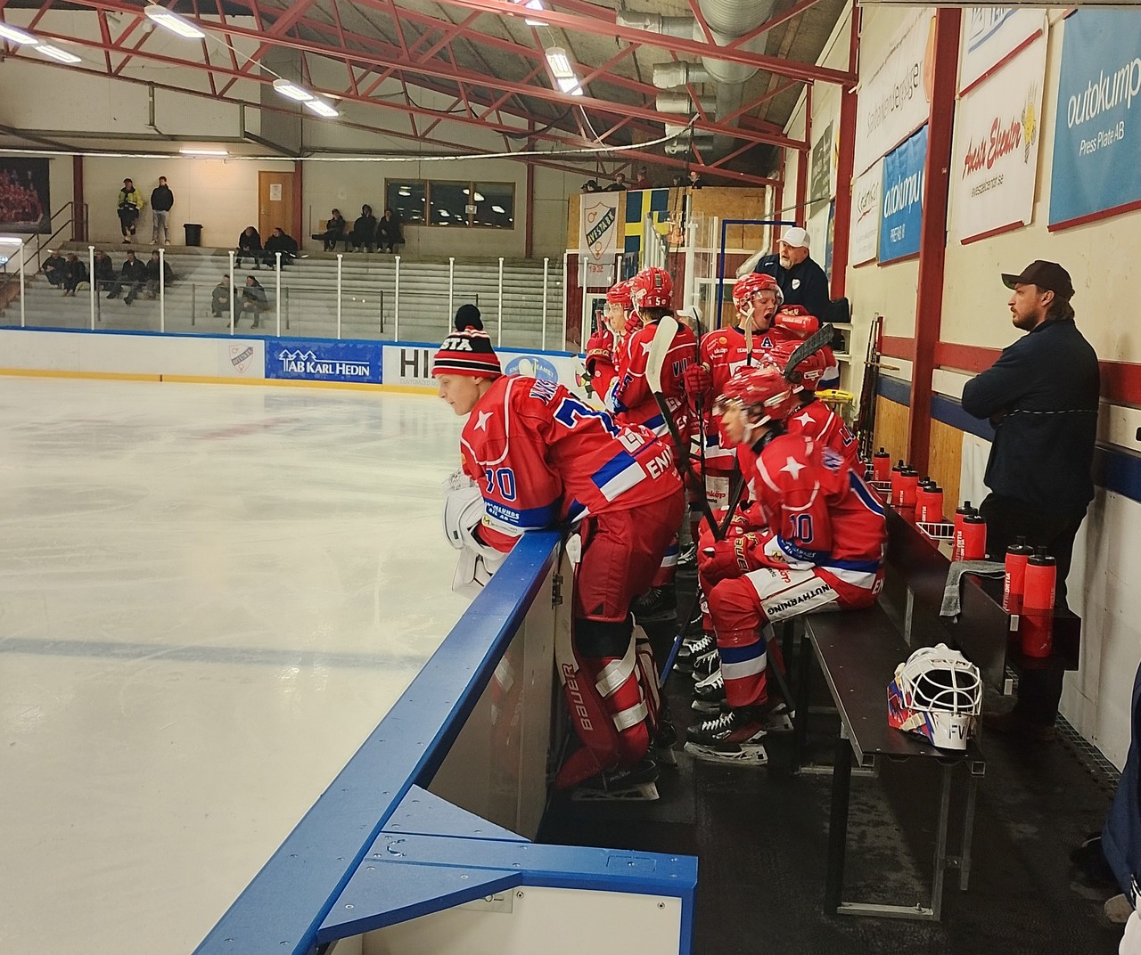 Trots underläge hela matchen gav vi Kumla en rejäl fight. Foto: Per Lindgren