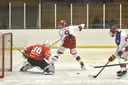Oliver Almkärr var rätt placerad på Tim Juhlins pass vid 3-0-målet. Foto: Olov Lindgren
