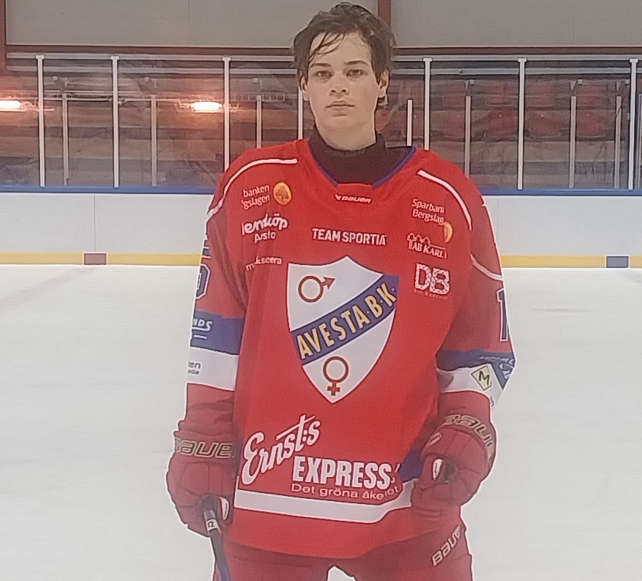 Oliver Almkärr var en av hemmalagets bästa spelare mot Västerås Pickels. Foto: Olov Lindgren