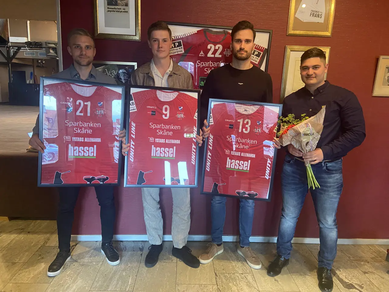 Från vänster; Filip Långh, Linus Fernebrand, Jostein Epland och Kenan Kosica