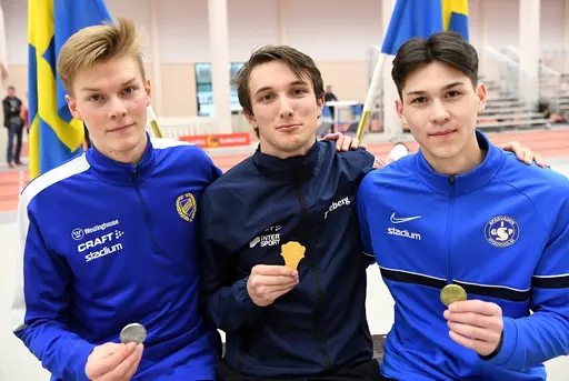 Dagens sju medaljörer. BIlder från Deca Text & Bild