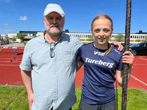 Kajsa Cabanas Andersson, Alva Back, stavhoppstränare Per Söderberg och Beate Pott samt Karl Ludvik.