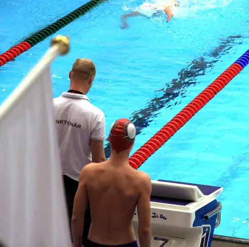 Erik tävlar i Eriksdalsbadet. Johannes och Gustav med. Riktigt snöoväder, flyg inställt, vi bilar istället och bor i Carlsbergs lägenhet