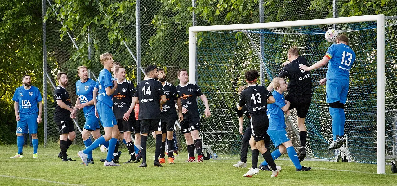 Nickmål av Fredrik Jensen mot Svensköps IF. Foto: Anders Brinte