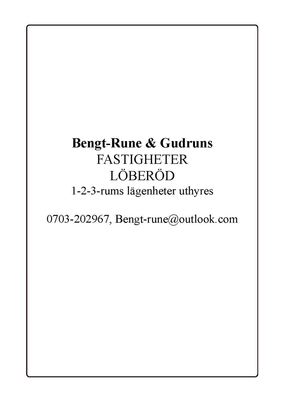 Bengt-Runes och Gudruns Fastigheter i Löberöd
