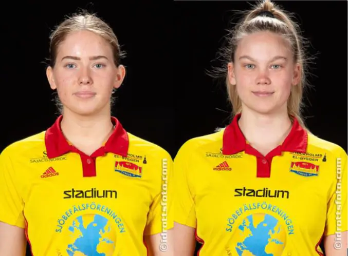 Målskyttarna från matchen mot Stuvsta: Elsa Bengtsson och Elin Engström