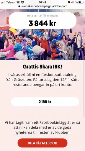 Lätt sätt och få pengar till klubben....