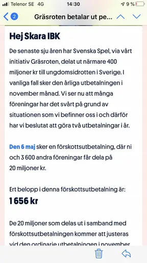 Sponsra genom Svenska spel och gräsroten 