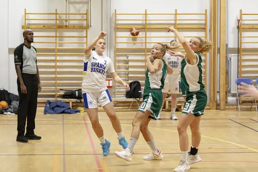 Damlaget invigde klubbens nya matchställ i en spännande match i Spångahallen
