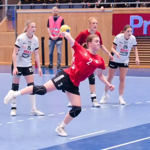Foton från Handboll i fokus på Alva, Tilde, Elias, Fanny och Clara.