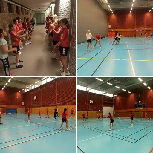 Bilder från bussresa & bowling (upp till vä), Träning pågår (uppe i mitten), Måltidshäng (uppe till hö), Vilma och Lya deltog på målvaktsträning (nere till vä), Spelarhäng (nere till hö)