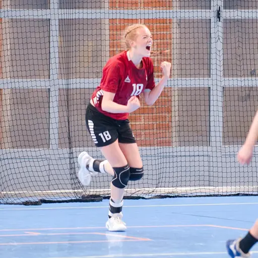 Foton från Handboll i fokus på Alva, Tilde, Elias, Fanny och Clara.