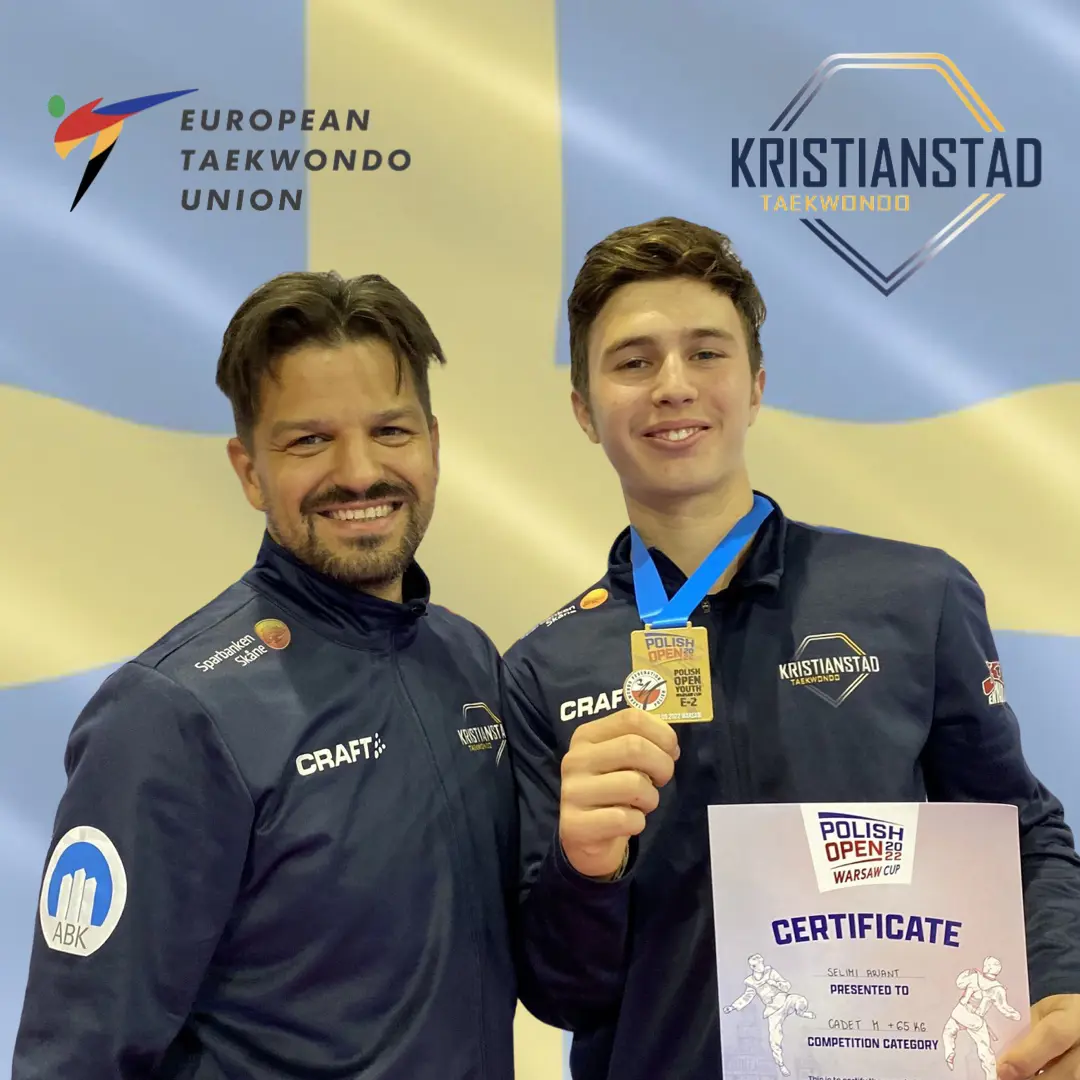 Asif Zejnic (coach) & Ariant Selimi (kadett +65kg)