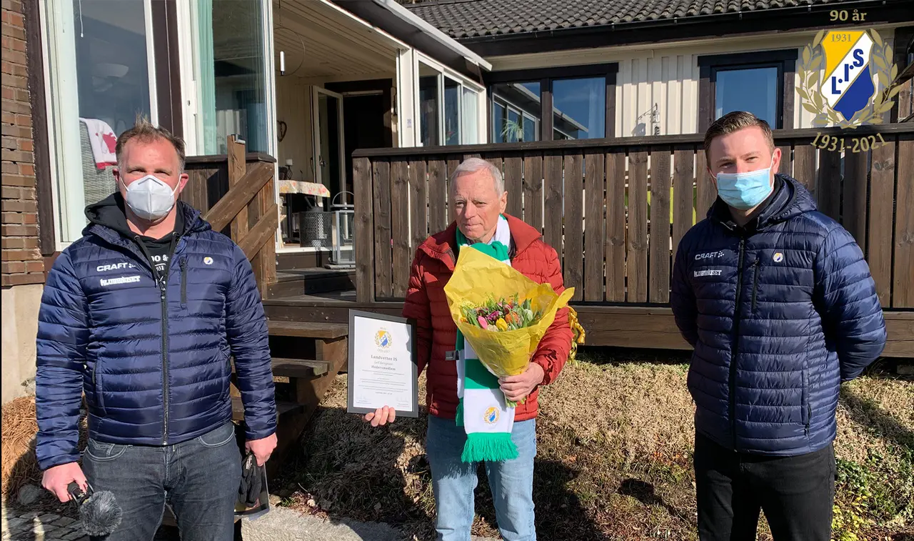 Nuvarande ordförande, Manuel Nykom, Leif Bengtson och Martin Laanemets, Klubbchef