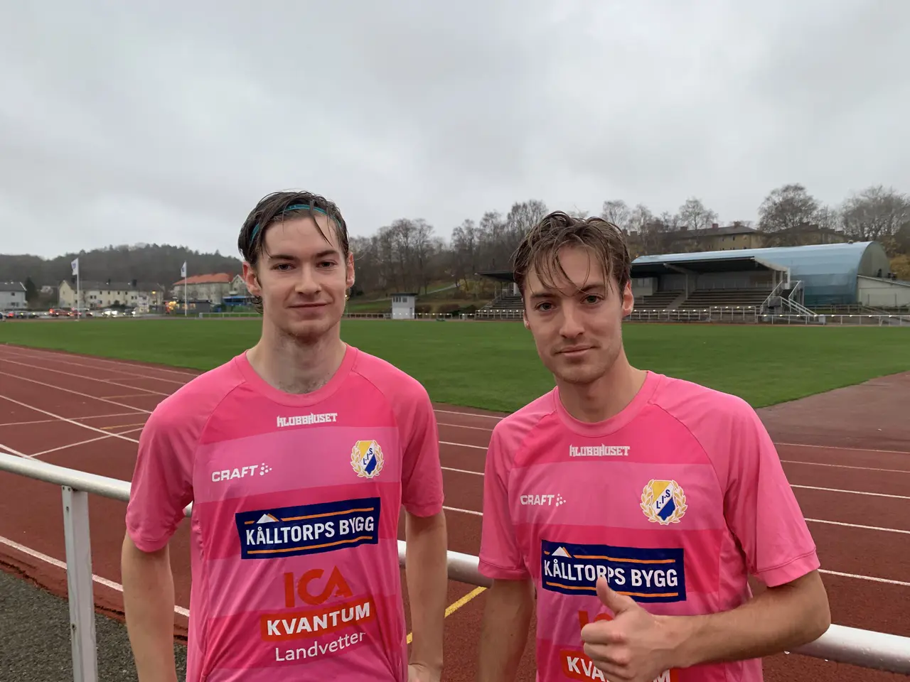 Milton och Noah efter matchen