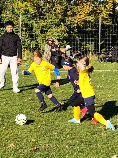 Det här året är tjejerna 7-8 år gamla och de spelar fortfarande 5-manna