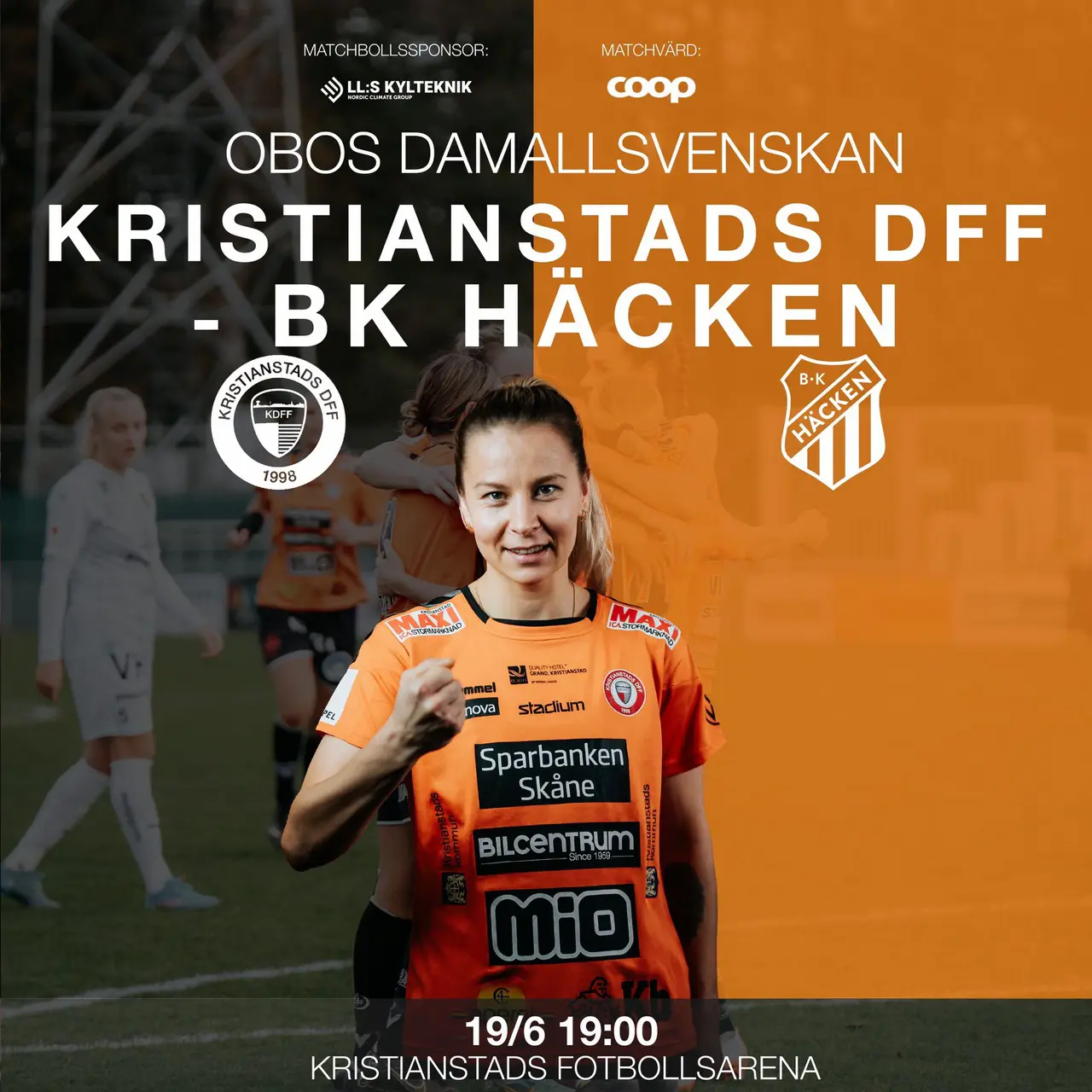 Matchvärd Coop. Matchbollssponsor LL:s Kylteknik