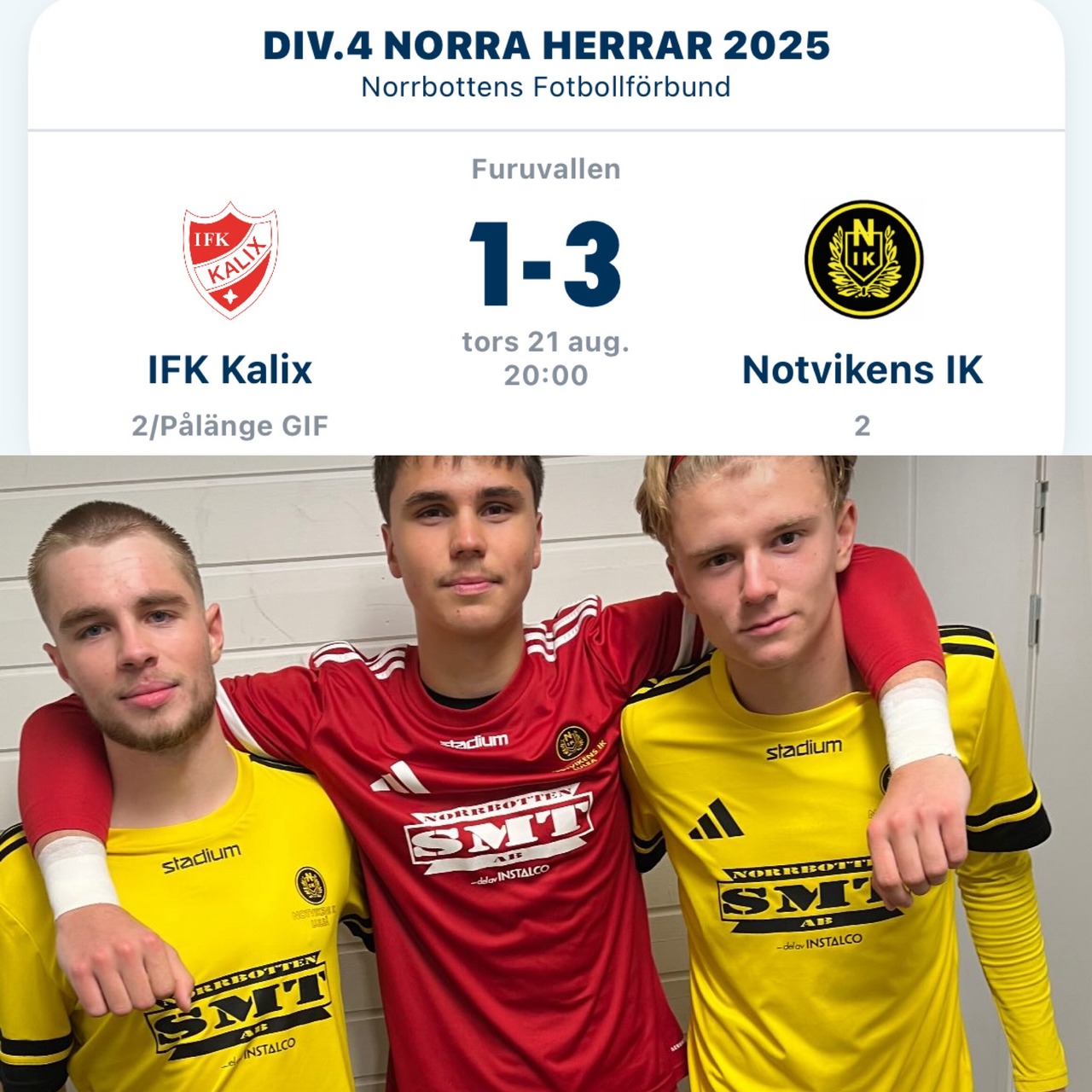 Målskyttarna Kamil och Eddie tillsammans med Målis-Alex som gjorde några fina parader.