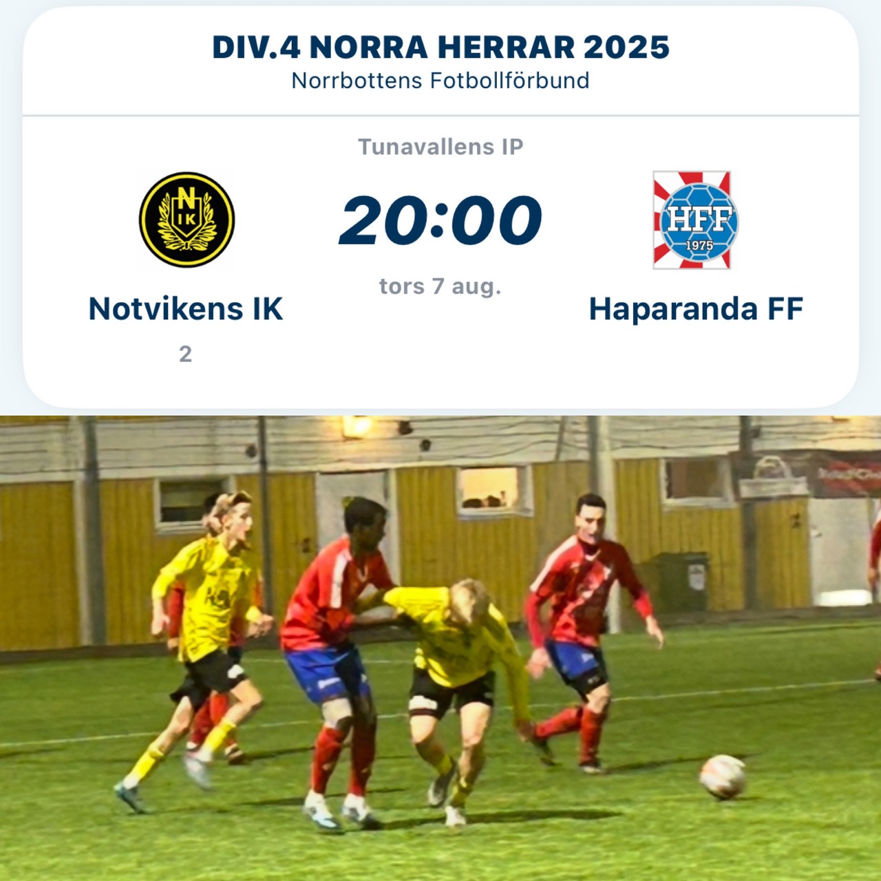 Ifjol vann HFF med 3-2 på Tuna.