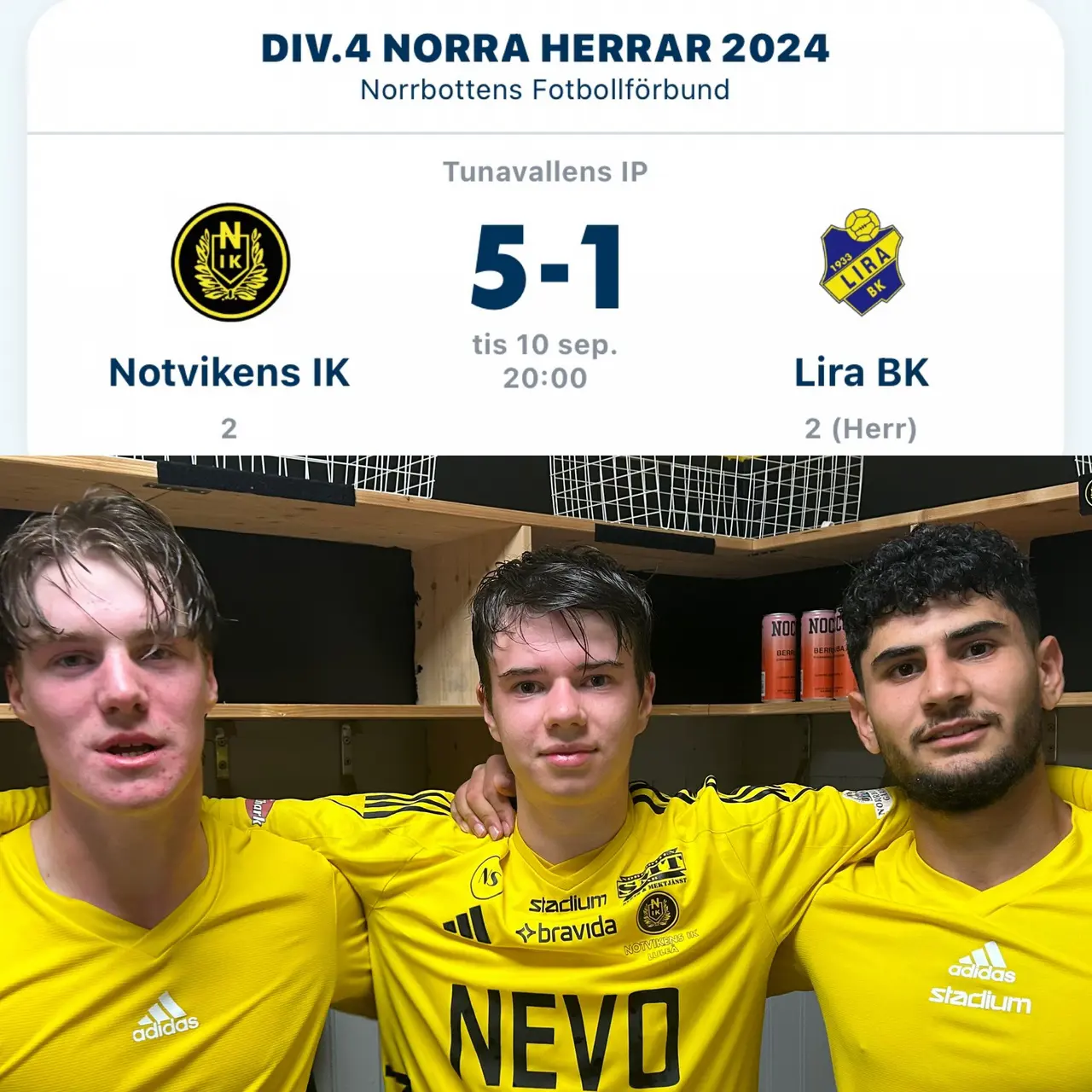 Målskyttarna Henke (3), Emil och Jwan.