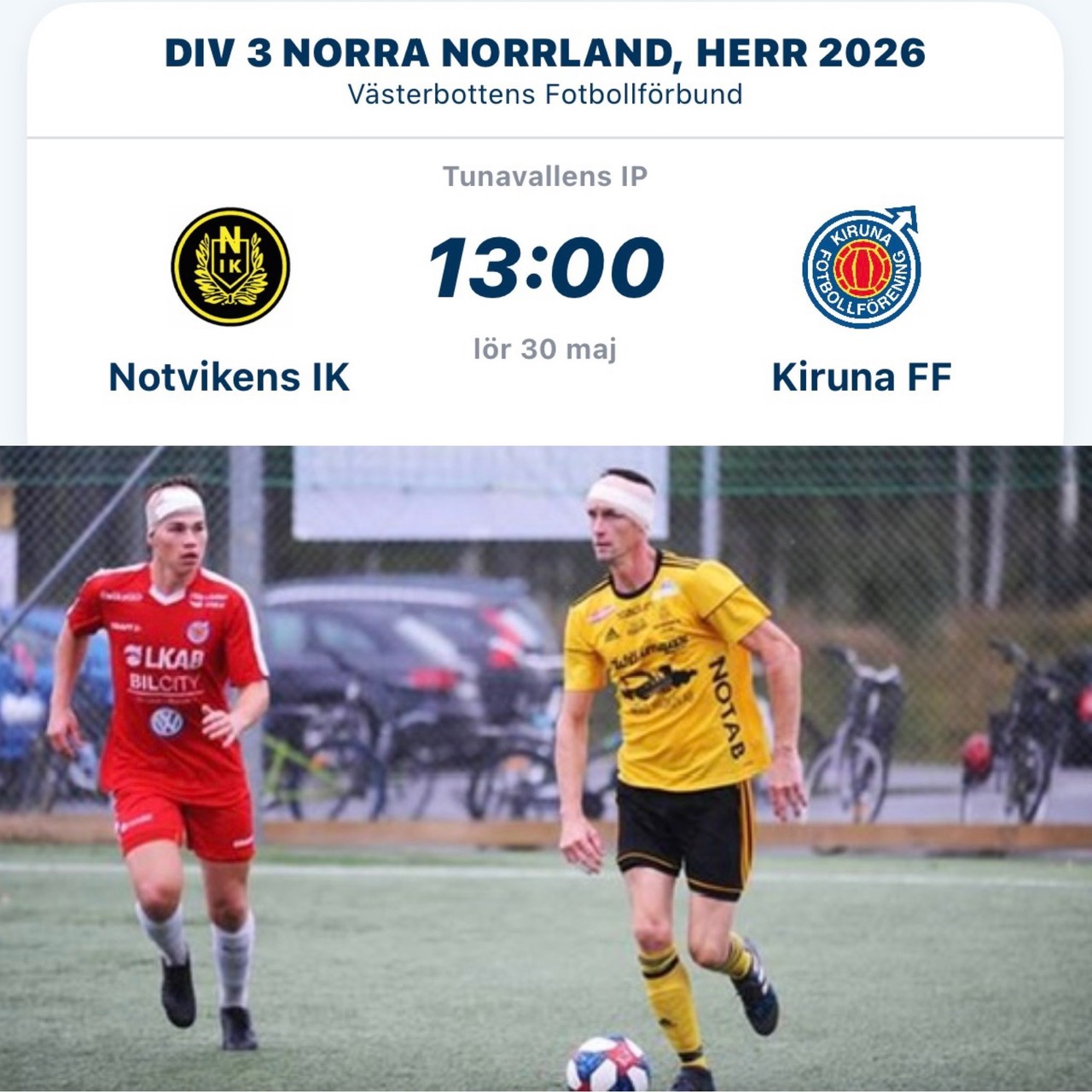 2019 slutade mötet på Tunavallen 3-3.