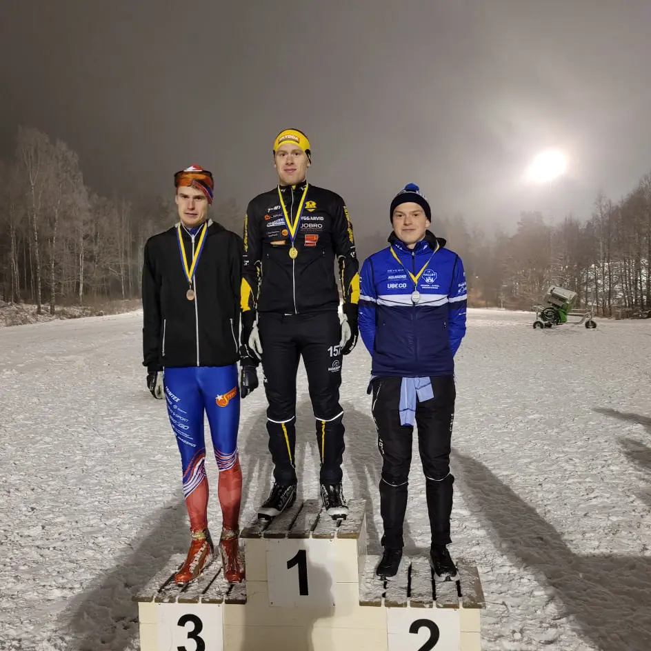 Från vänster Sebastian Nilsson IK Stern, Linus Nygren Ulricehamns IF, Filip Rosjö IF Hallby.
