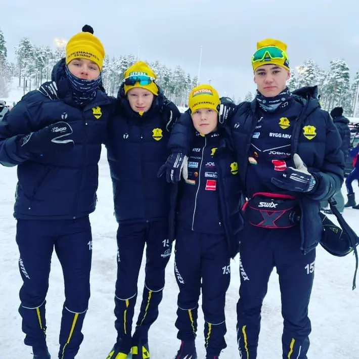 Från vänster Eddie Gustafsson, Ludwig Norén, Leo Reinholdsson & Malte Hendén