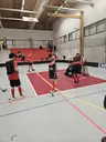 Uppvärmning inför sista matchen mot Oskarshamn 