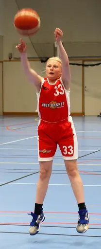 Elin, Emma, Engla, Freja, Nike och Siri skjuter straffar
