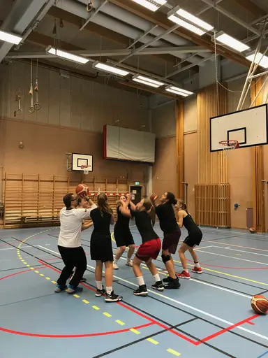 1/11-2018: Under veckan har ett glatt gäng hängt i hallen och taggat upp inför Telge. Morgonträningar med Marco och Elliot samt kvällsträningar som vanligt, ett riktigt härligt lov med massa basket!