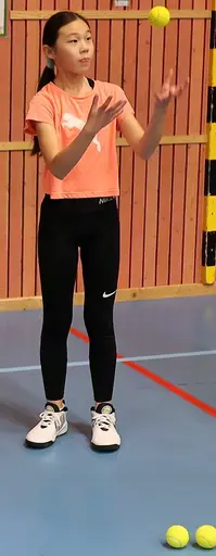 Vi började med jonglering!