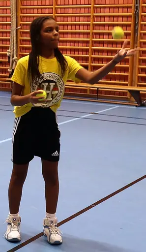 Vi började med jonglering!