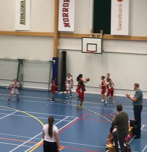 Jämn match mot Harem, tack för matchen, Miriam i full fart, bra försvarsspel mot Spånga.