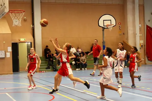 Intensivt i gamla Rotebrohallen mot Täby! (Foto: Veronica Wännman och Carina Höglund)