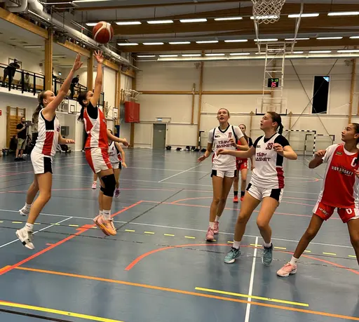 Röda laget efter segern mot Duvbo, Vita mot Central och en del bilder från Täbymatchen