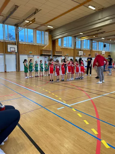 Hela laget samlat efter sista matchen, fokuserat försvar i första matchen, tack för första matchen, taktiksnack på bänken