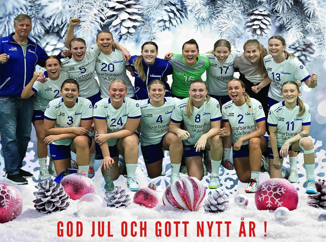 Lundagård Dreamteam -tvåa i div 2 Dam Syd (julkort - Kennet Landgren)