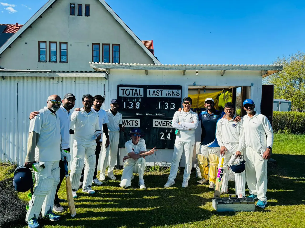 Old Boys Team winning against Guttsta CC on May 11th, 2024