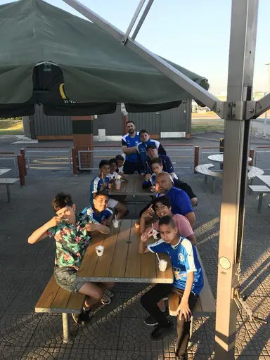Laget tar en paus efter matchen
