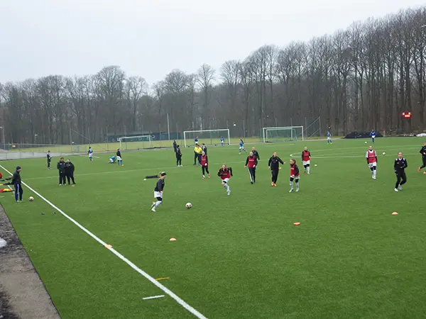 Uppvärmning inför match.