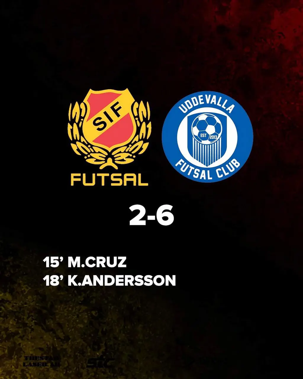 Matchen slutade 2-6