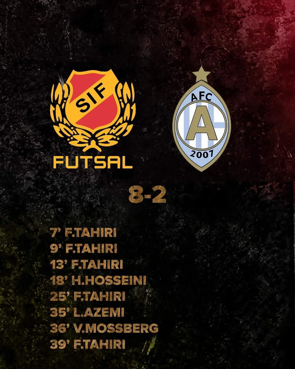8-2 vinst mot AFC Eskilstuna