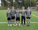 Dagens domare: Axel Kalborg (AD), Julius Frögren (AD), Abdul Al Khwan (HD), Melker Starck (HD) och Viktoria Difs (AD). Matheo Kovacevic (HD) var tvungen att lämna för annat uppdrag innan bilden togs.