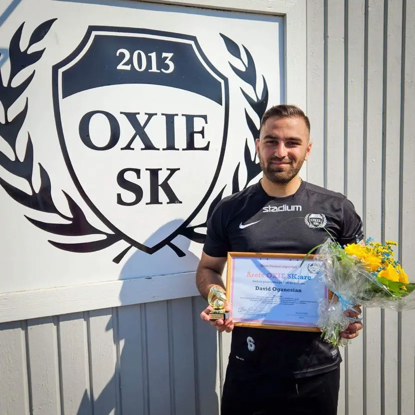 David Oganesian, vinnare av Hasse Persson-stipendiet Årets Oxie SK:are 2023