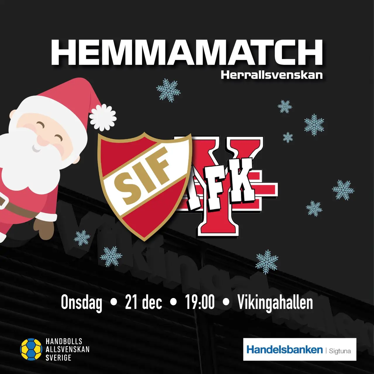 Skånela IF- IFK Ystad på onsdag 21 december kl 19:00