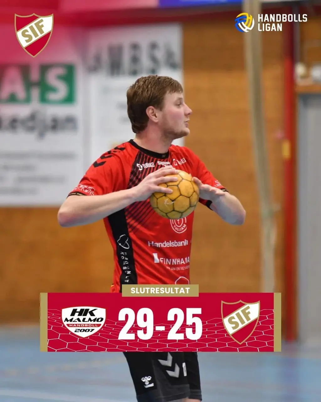 Simon Lindberg fem mål mot HK Malmö
