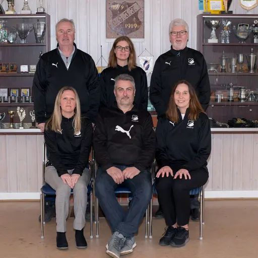 Övre raden Göran Nilsson, Camilla Svensson, Leif Olofsson, Nedre raden Anna Olsson, Tommy Johansson, Therese Cederqvist, Roland Lundin