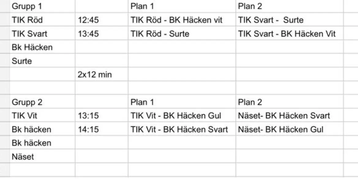 Matchschema