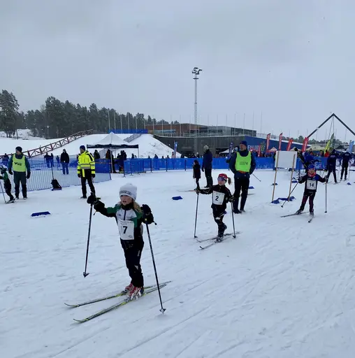 Bilder på några av klubbens åkare från Lilla Skidspelen 2023